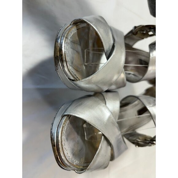 Louis Vuitton Slingback silver Leather Pumps LV Size 6 - Picture 7 of 15